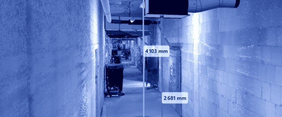 Measurement on site, values recorded straight into the model