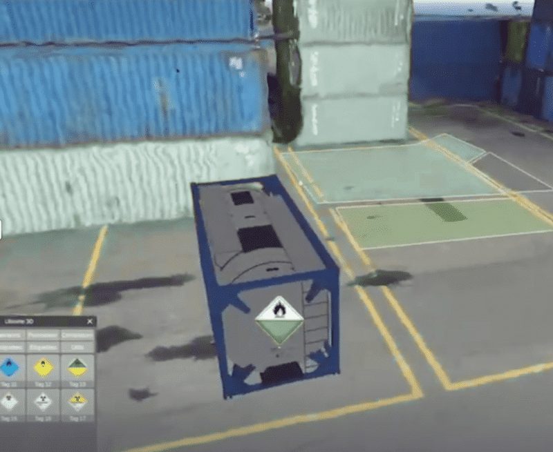 Checking escape routes and safety distances in the digital hall model