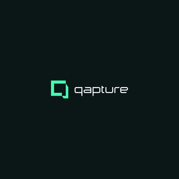 The qapture lockup, wordmark with signet
