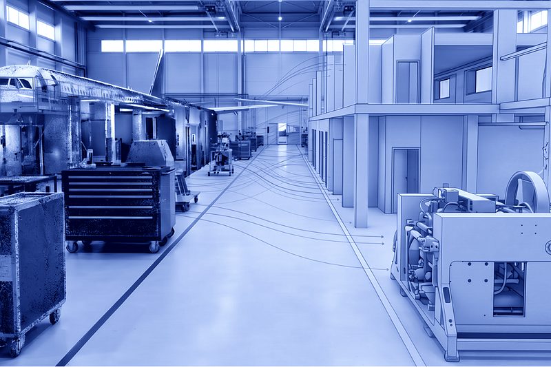 Maintenance hangar as a digital twin