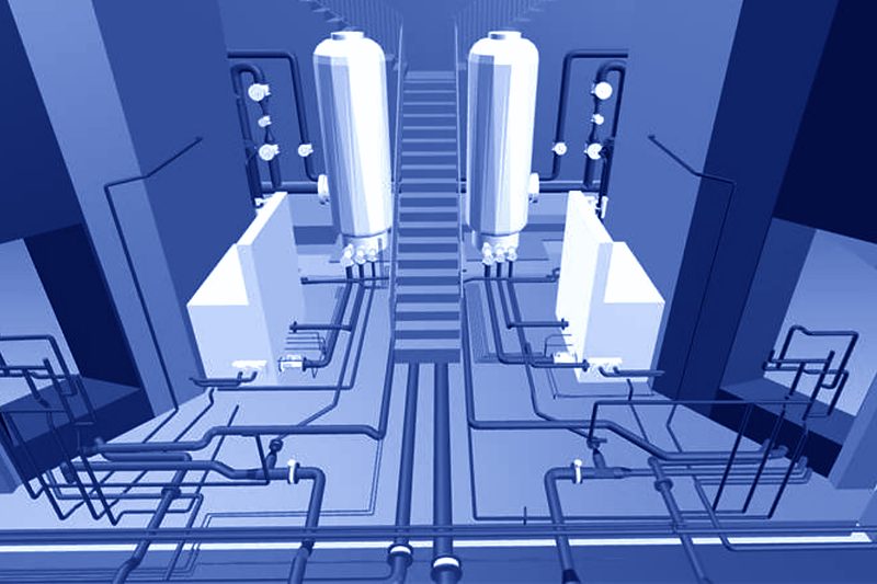 Energie AG plant model with routed services