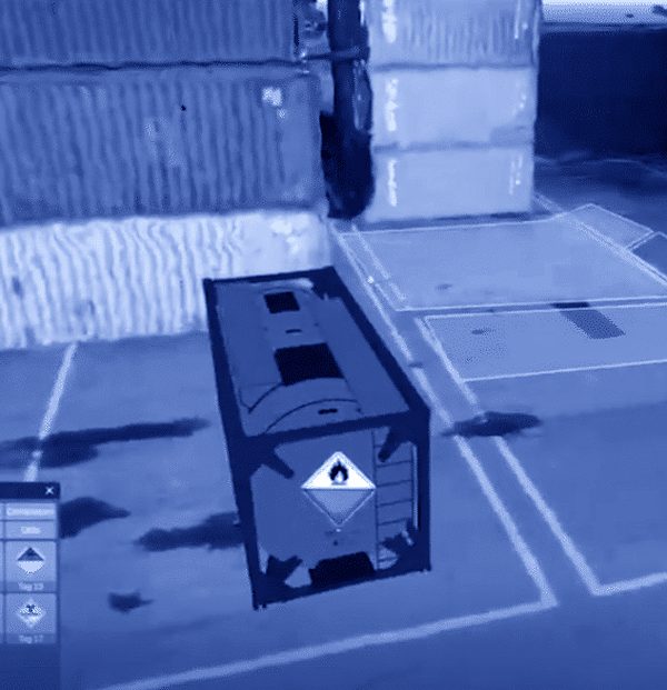 Movement data on the hall floor, zones flagged