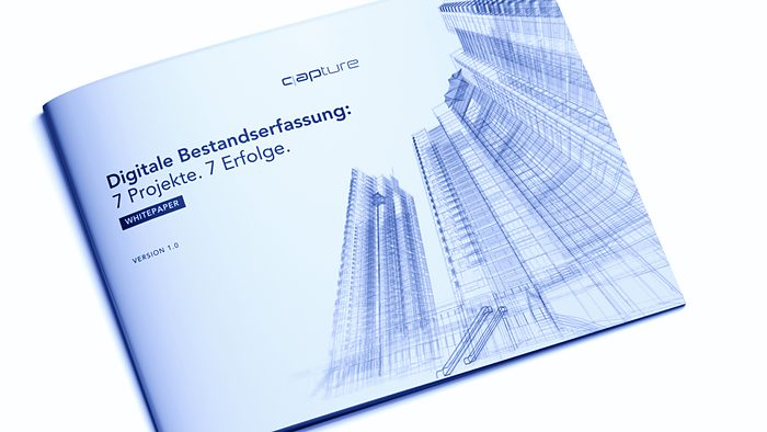 Cover of the whitepaper “Digitale Bestandserfassung: 7 Projekte. 7 Erfolge.”